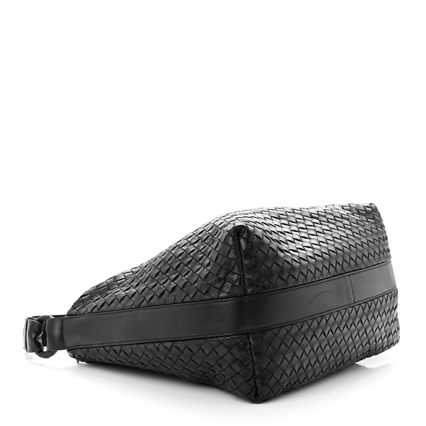 Nappa Intrecciato Shoulder Bag Black
