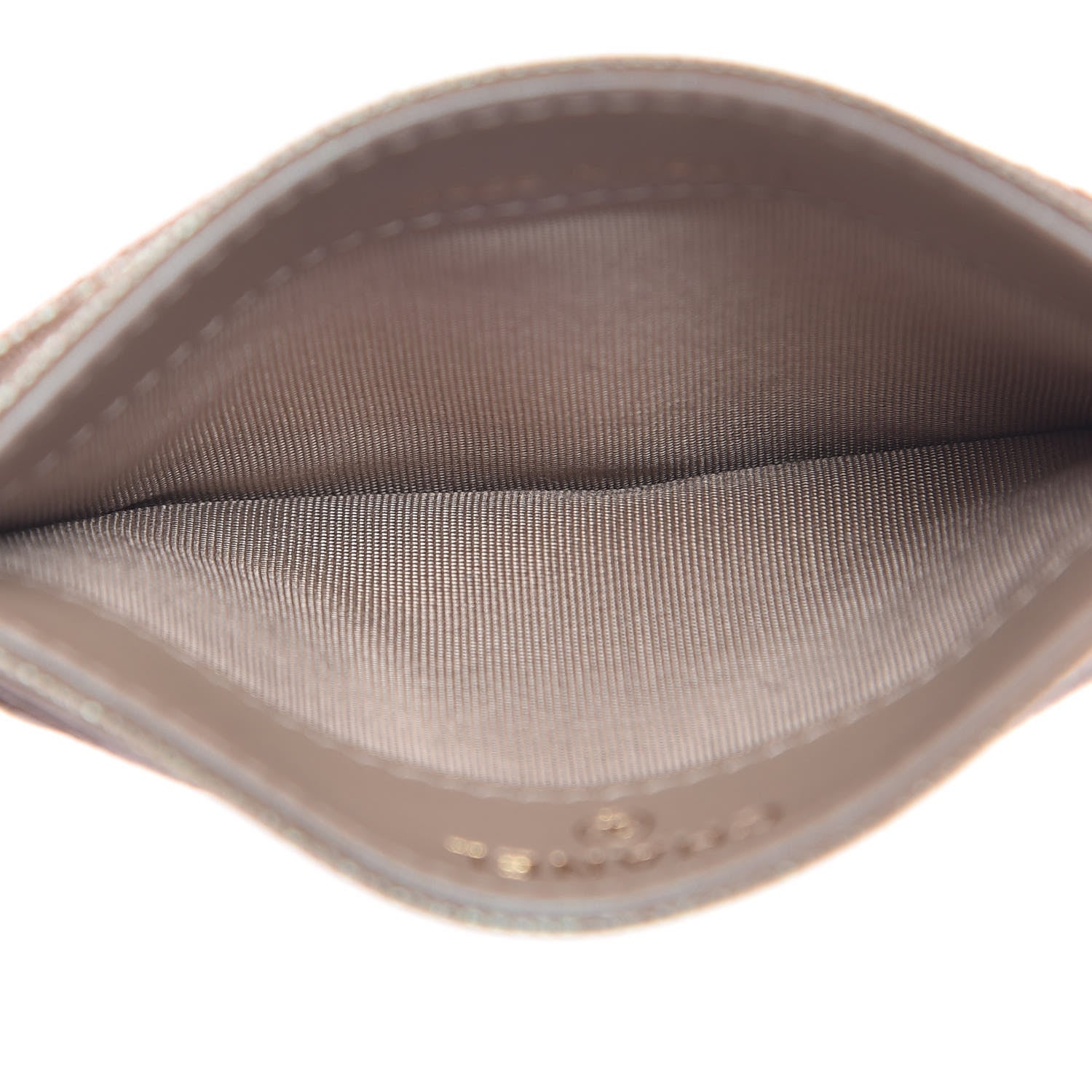 Chanel Iridescent Caviar Quilted Card Holder Beige 5 of 8