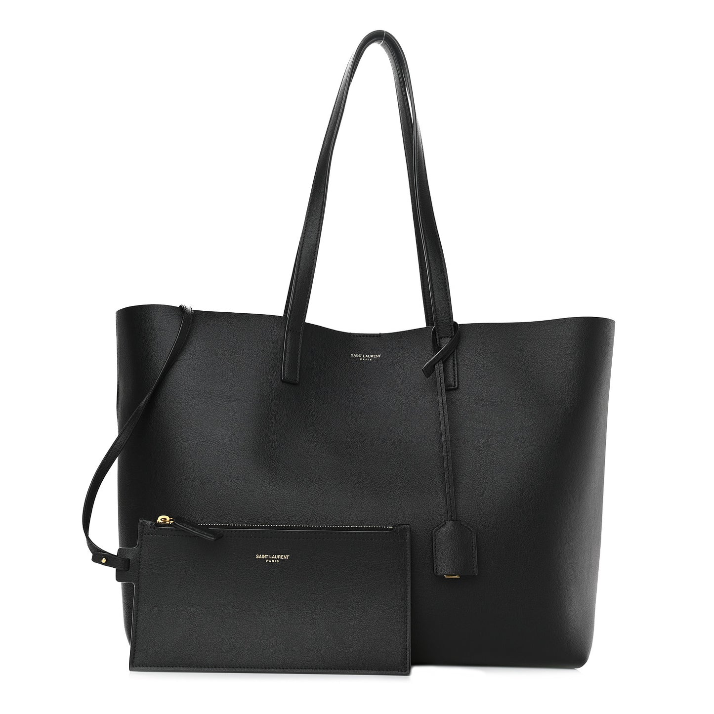 Calfskin Large Shopping Tote Black
