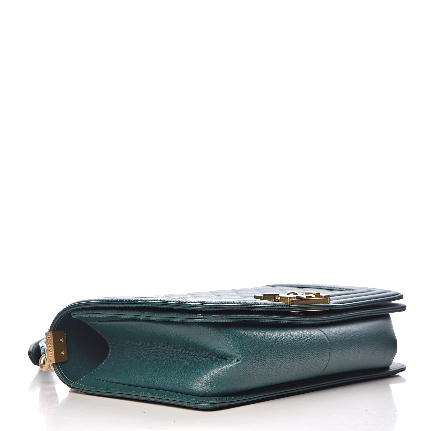 Chanel Caviar Quilted Medium Boy Flap Green 4 of 15