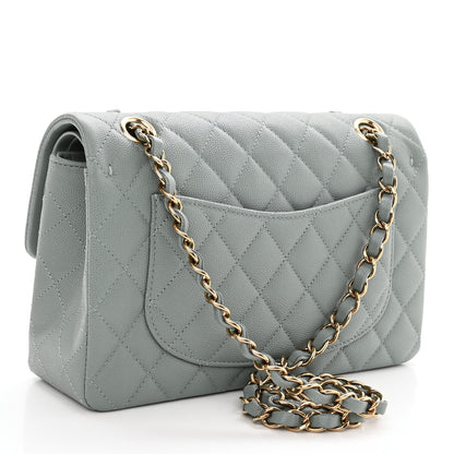Chanel Caviar Quilted Small Double Flap Light Blue 3 of 10