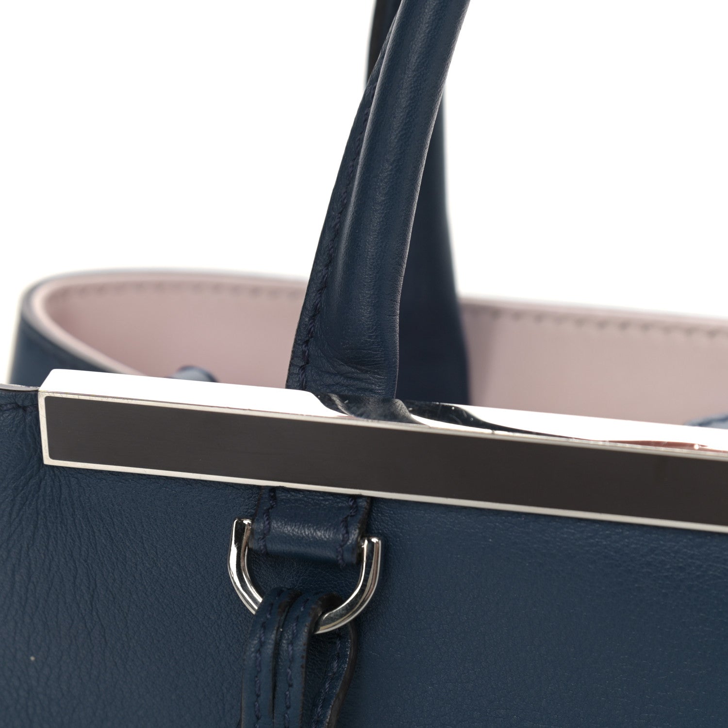 Fendi Vitello Dolce Century Petite 2Jours Tote Blue Rosa Doll 14 of 21