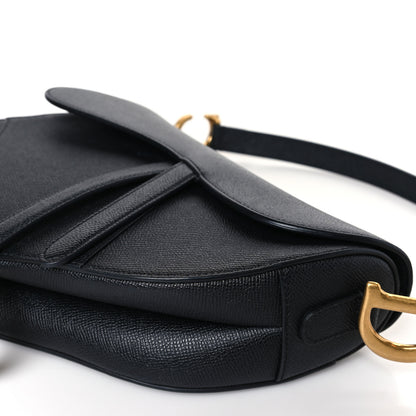 Christian Dior Grained Calfskin Saddle Bag Black 9 of 9