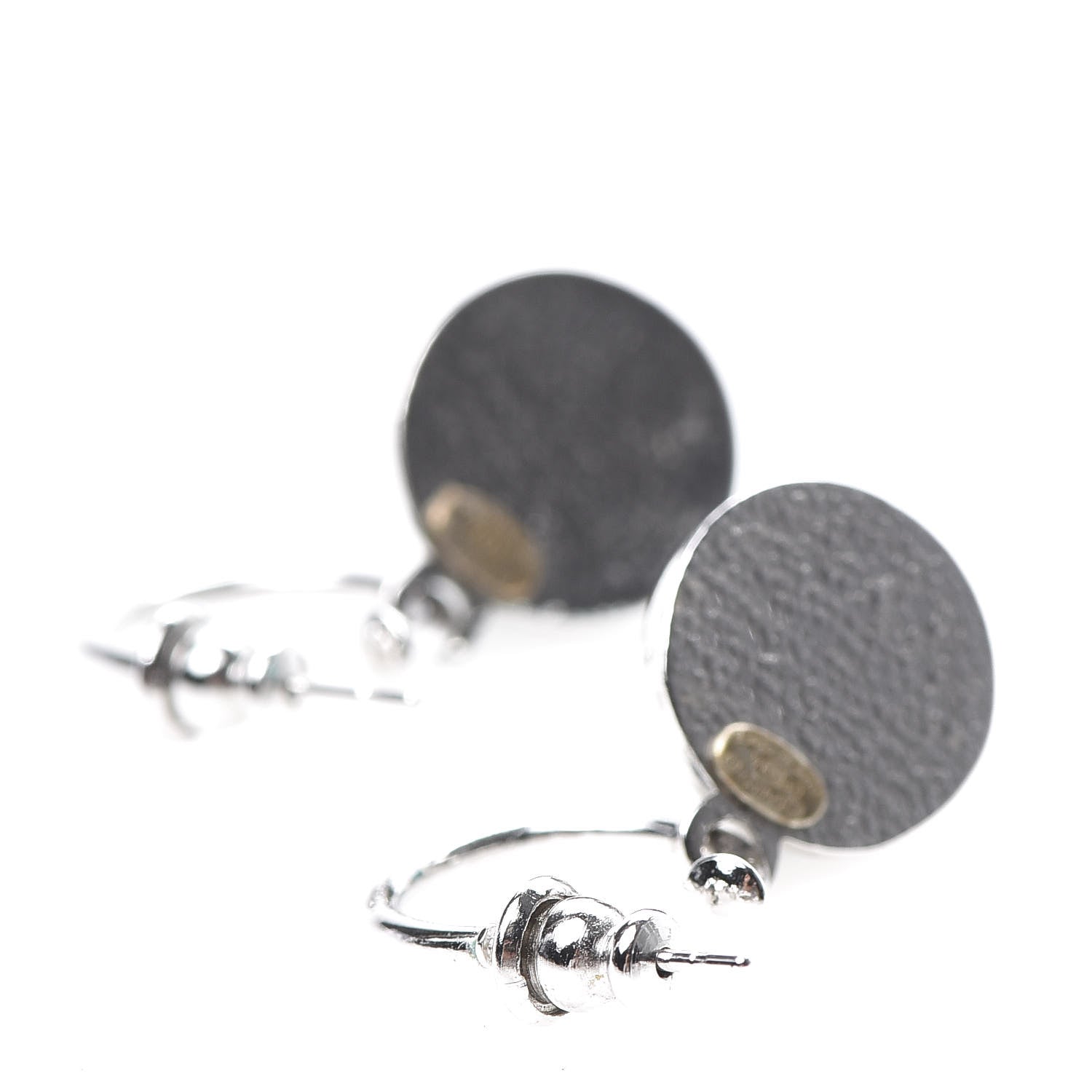 Chanel Bead CC Dangle Earrings Silver Turquoise 4 of 5