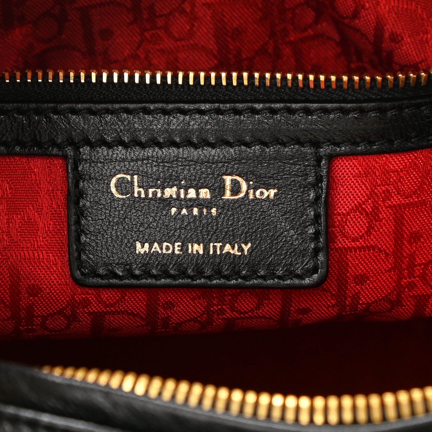 Lambskin Cannage Large Lady Dior Black