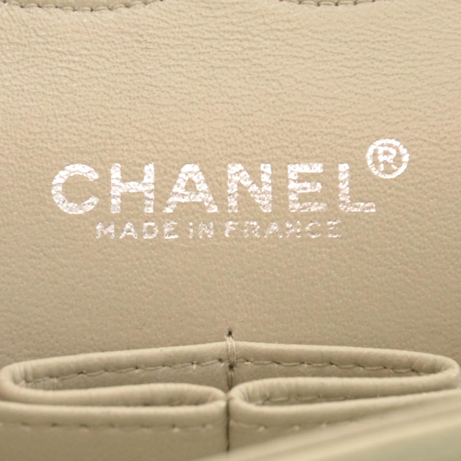 Chanel Lambskin Medium Double Flap Light Gray 6 of 10