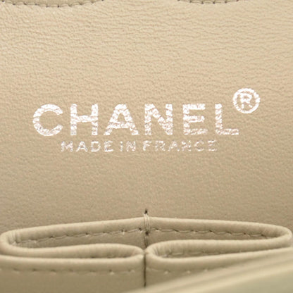 Chanel Lambskin Medium Double Flap Light Gray 6 of 10