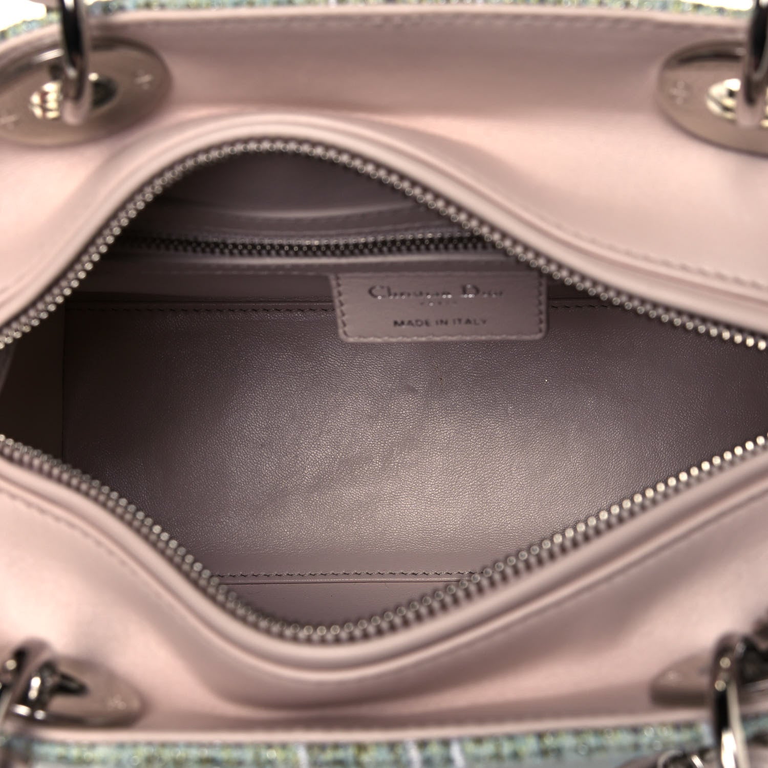 Christian Dior Tweed Medium Lady Dior Green Multicolor 4 of 12