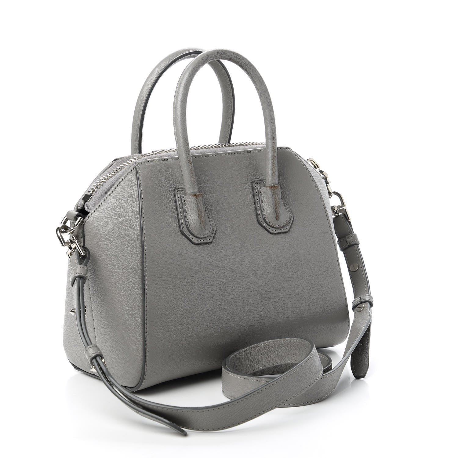 Givenchy Sugar Goatskin Mini Antigona Pearl Grey 3 of 12