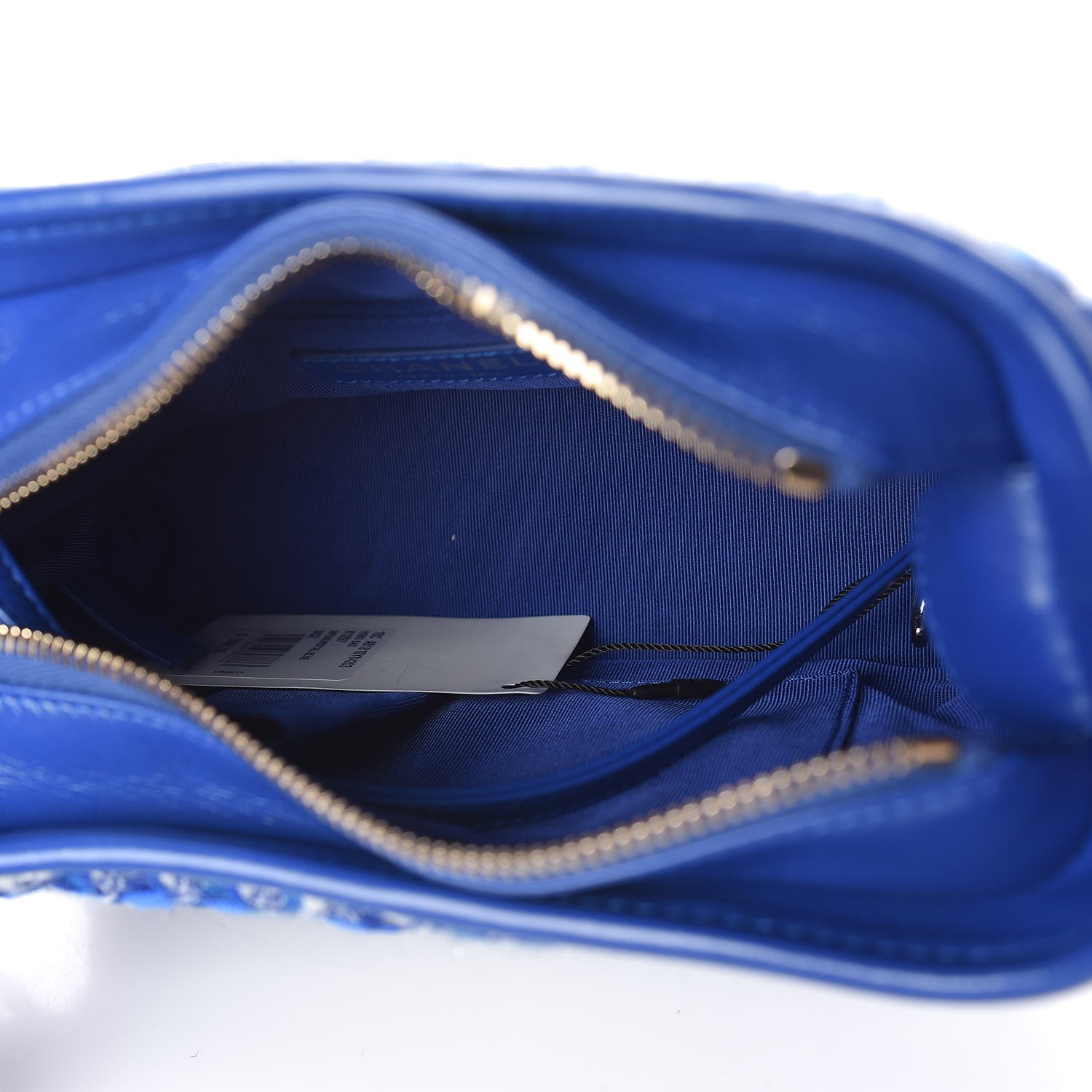 Chanel Tweed Calfskin Small Gabrielle Hobo Royal Blue 5 of 10