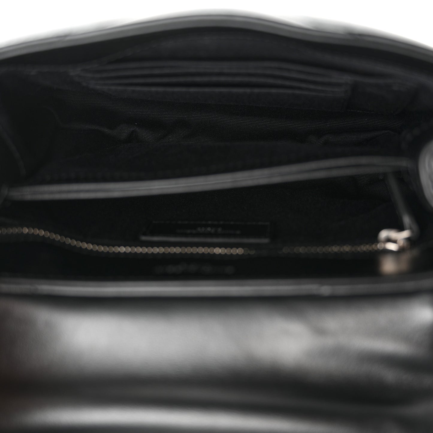 Calfskin Y Quilted Monogram Toy Loulou Crossbody Bag Black