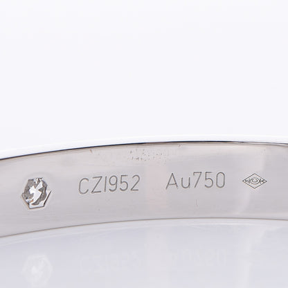 Cartier 18K White Gold 4 Diamond LOVE Bracelet 17 6 of 11