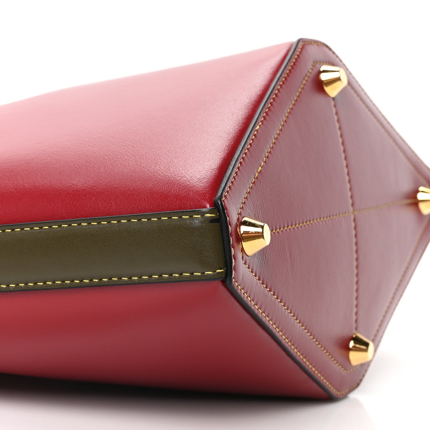 Alexander McQueen Calfskin The Bucket Bag Red Multicolor 9 of 10
