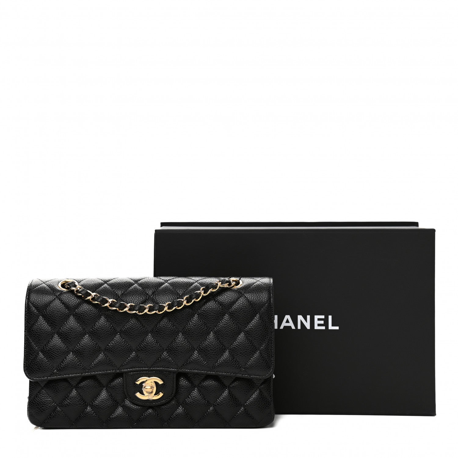 Chanel Caviar Quilted Medium Double Flap Black 12 of 12