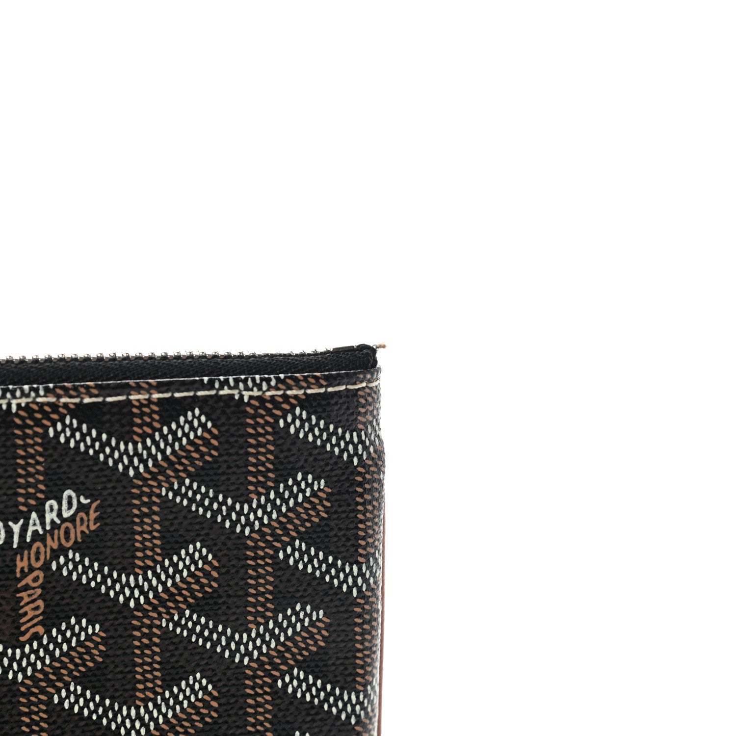 Goyard Goyardine Senat Pochette MM Black Gold 8 of 9
