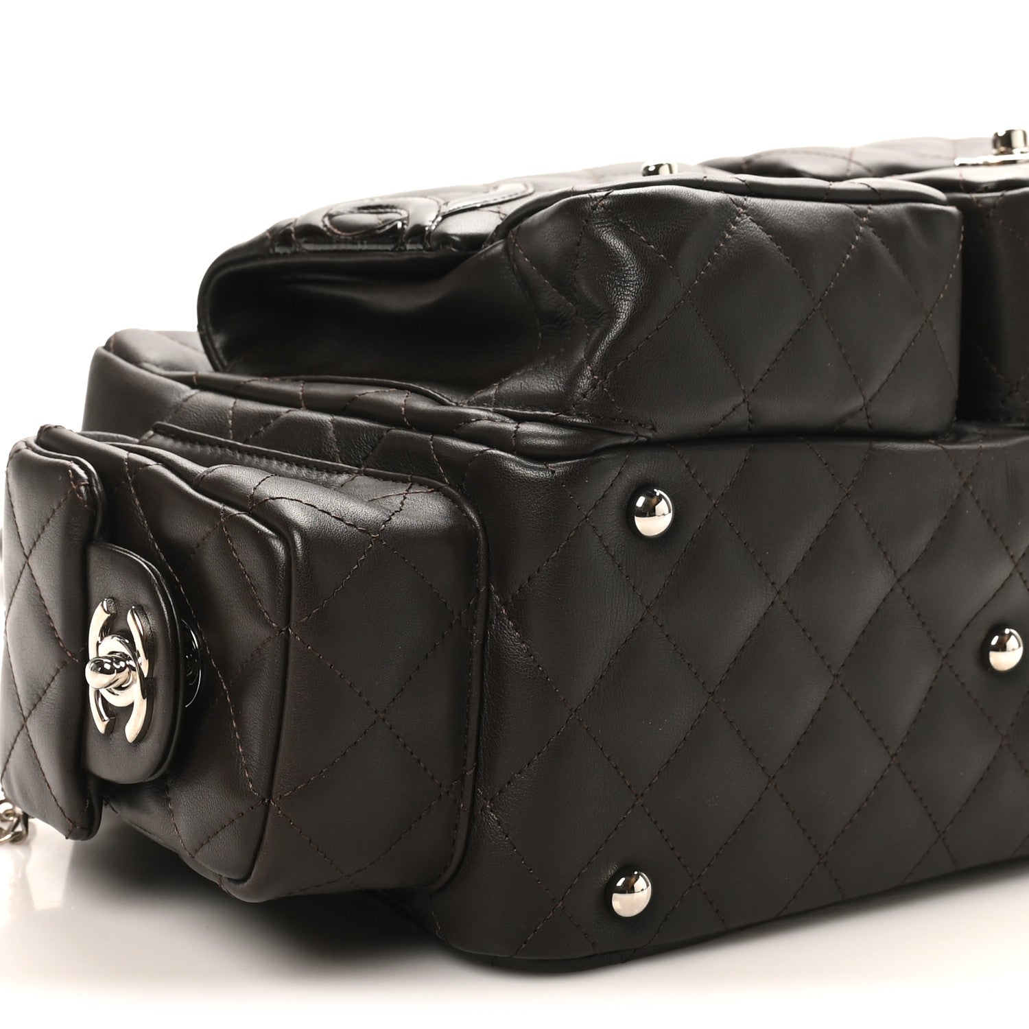 Chanel Calfskin Quilted Large Cambon Multipocket Reporter Brown 9 of 10