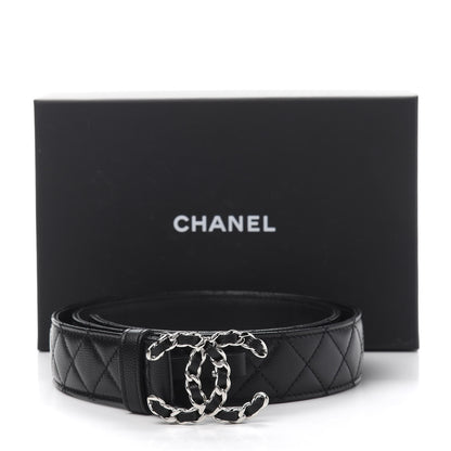 Chanel Caviar Quilted CC Chain Belt 85 34 Black 9 of 9