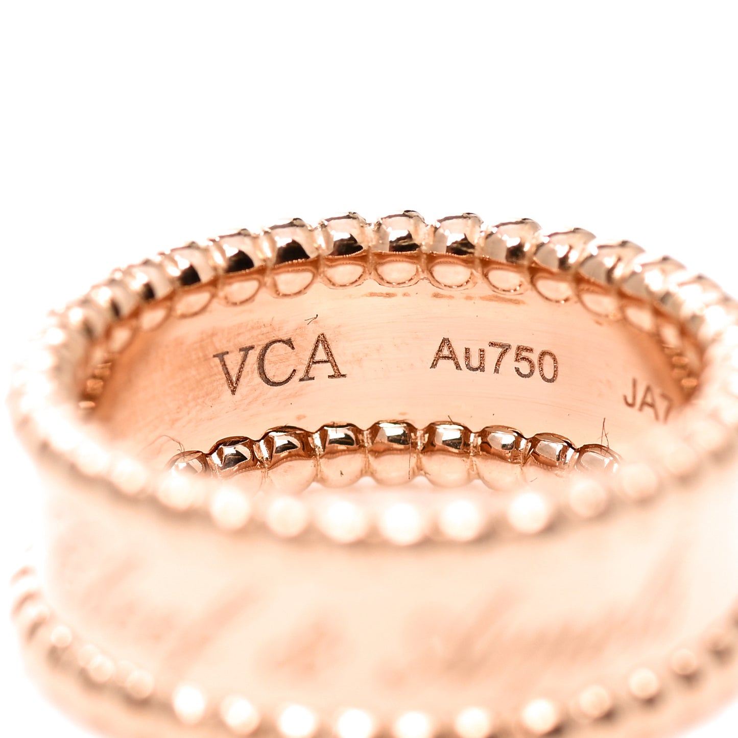 18K Rose Gold Perlee Signature Ring 50 5.25