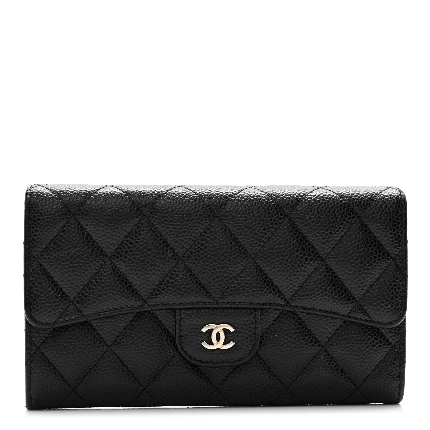 Chanel Caviar Quilted Large Flap Wallet Black 1 of 8