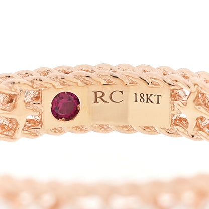 Roberto Coin 18K Rose Gold Diamond Symphony Princess Band Ring 54 7 4 of 4