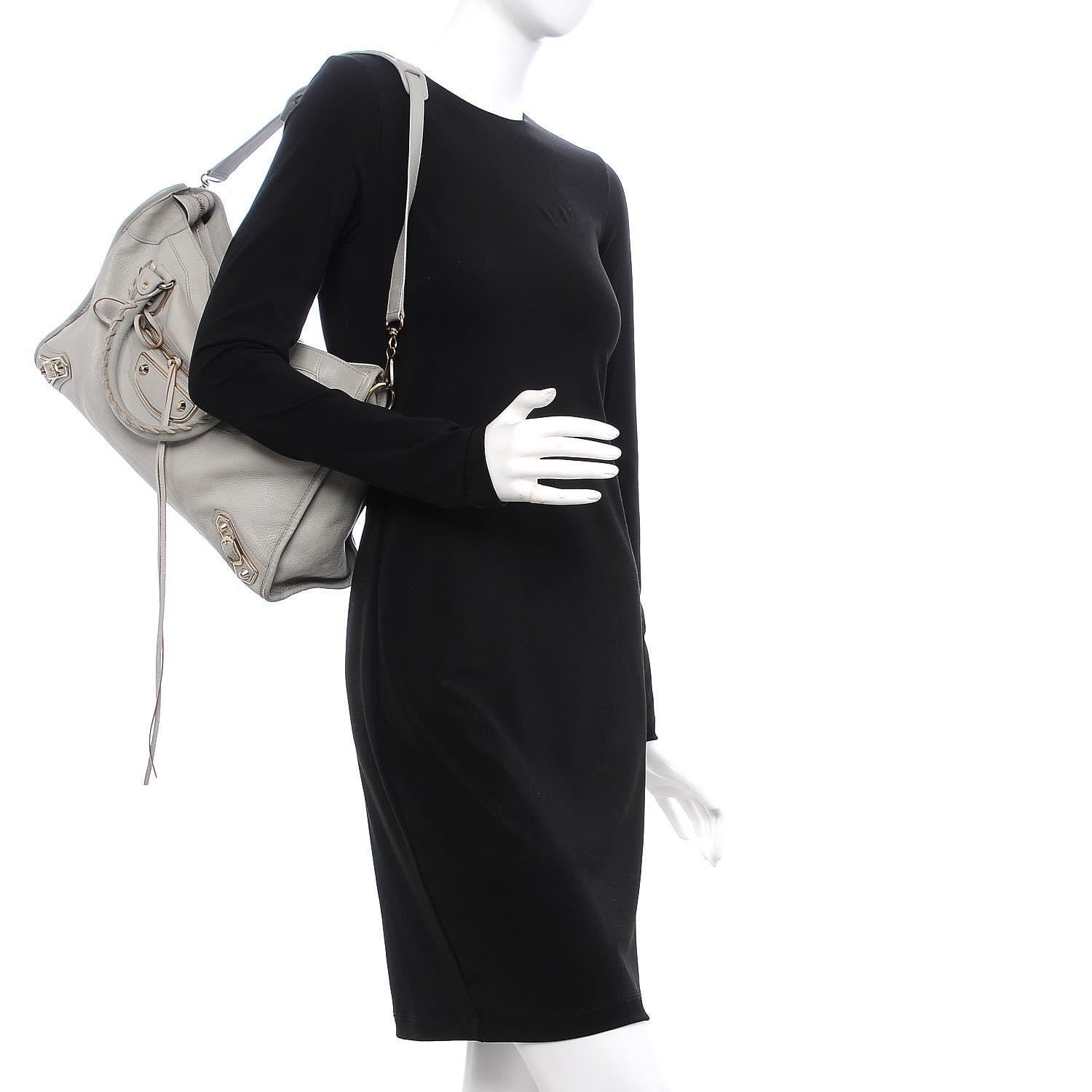 Balenciaga Chevre Gold Metallic Edge Hardware City Gris Perle 2 of 20