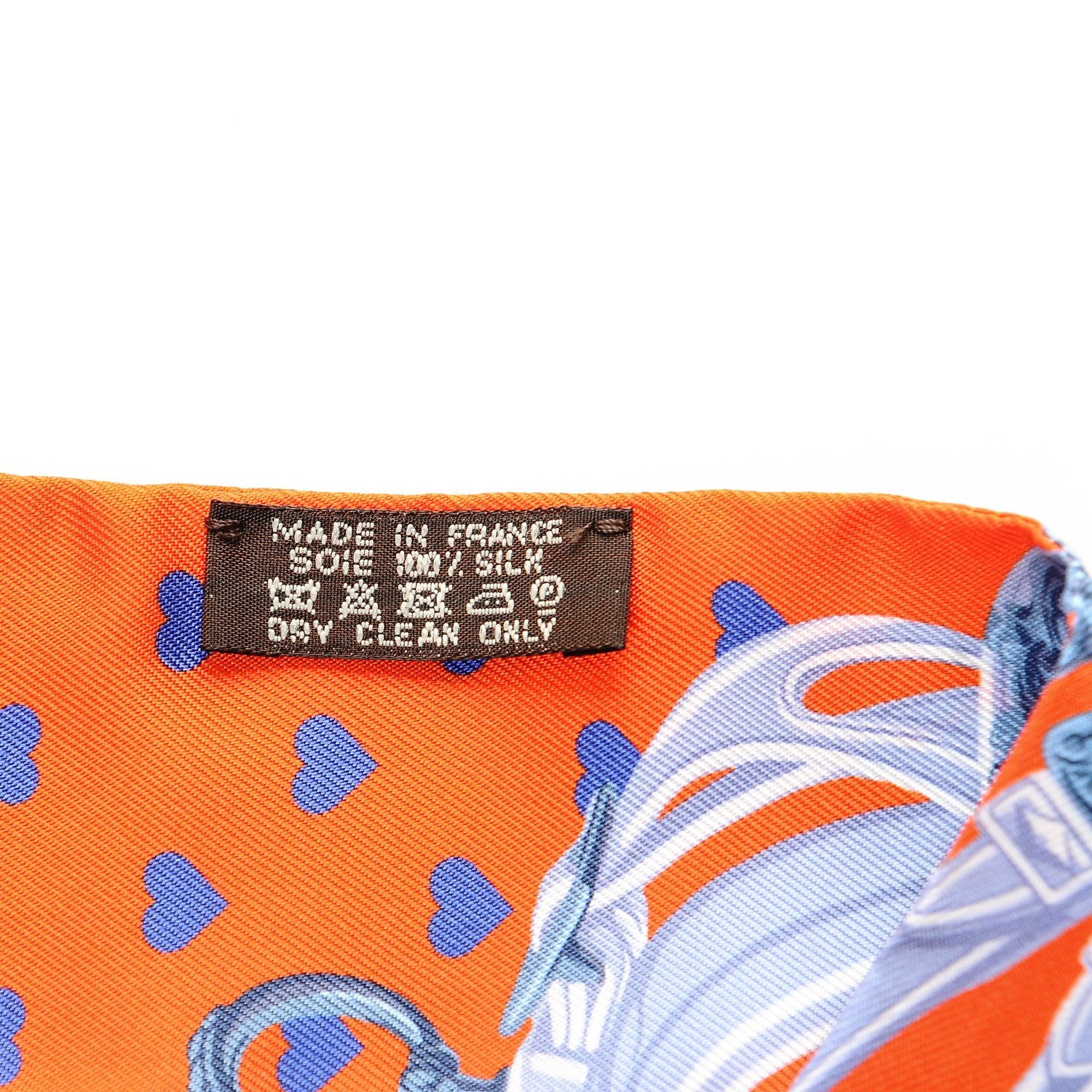 Hermes Silk Brides de Gala Love Twilly Orange Gris Bleuete Saumon 4 of 4