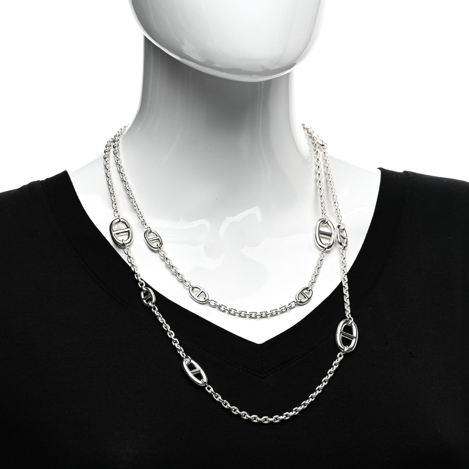 Hermes Sterling Silver Farandole Necklace 120 2 of 4