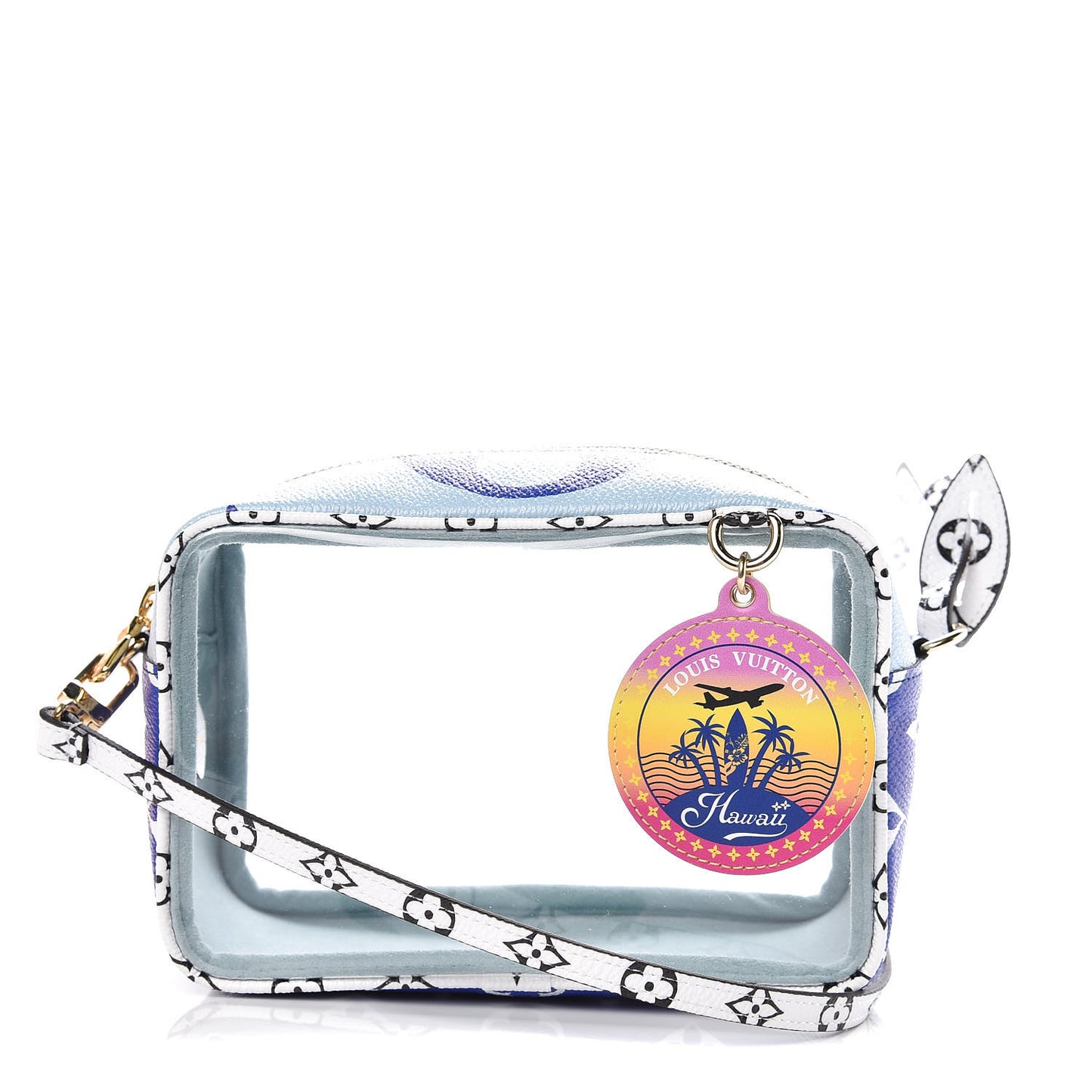 Monogram Giant Hawaii Beach Pouch Blue