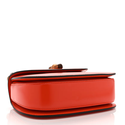 Gucci Boarded Dyana Lux Calfskin Web Small Bamboo 1947 Top Handle Bag Calypso Orange 5 of 12