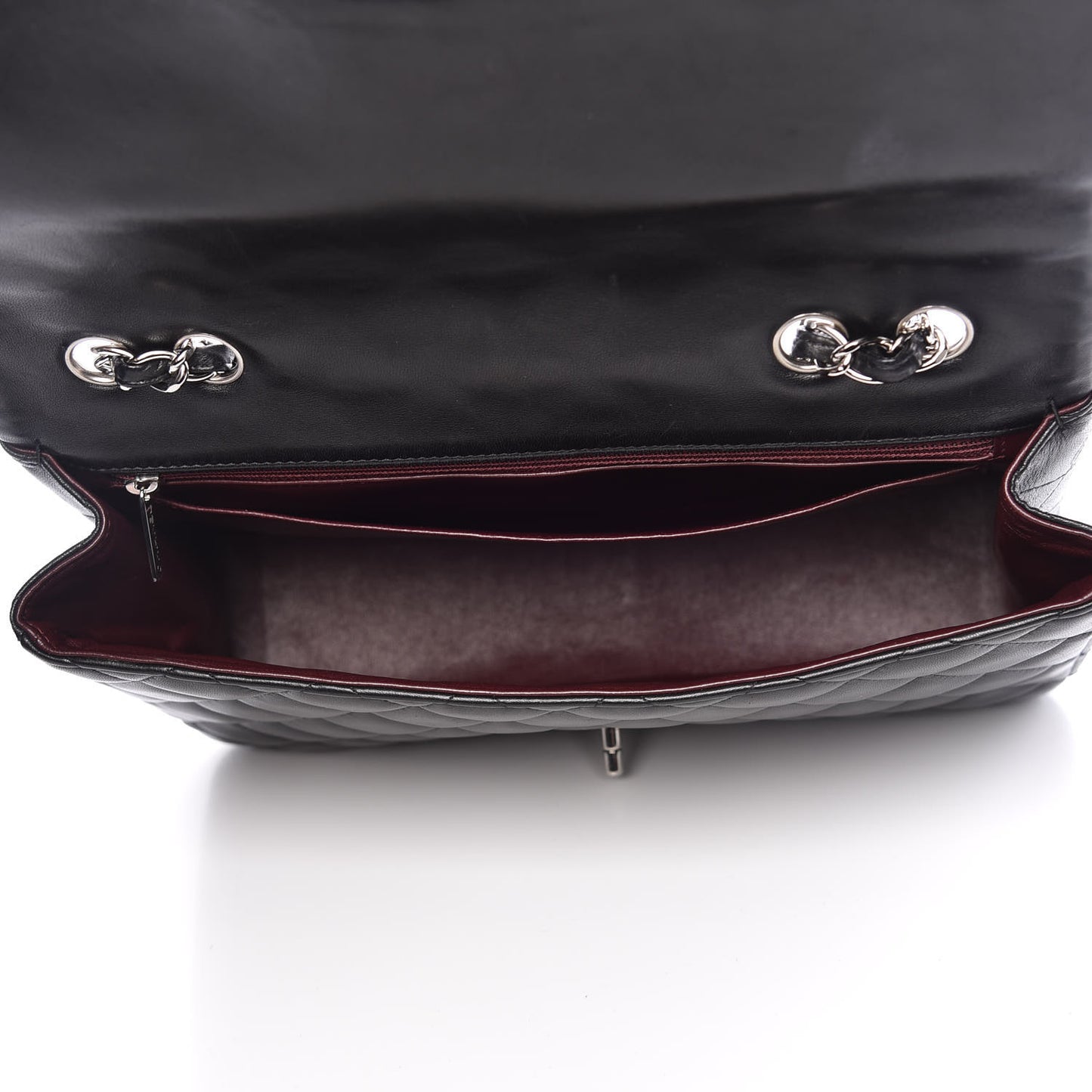 Lambskin Quilted Jumbo Single Flap Black