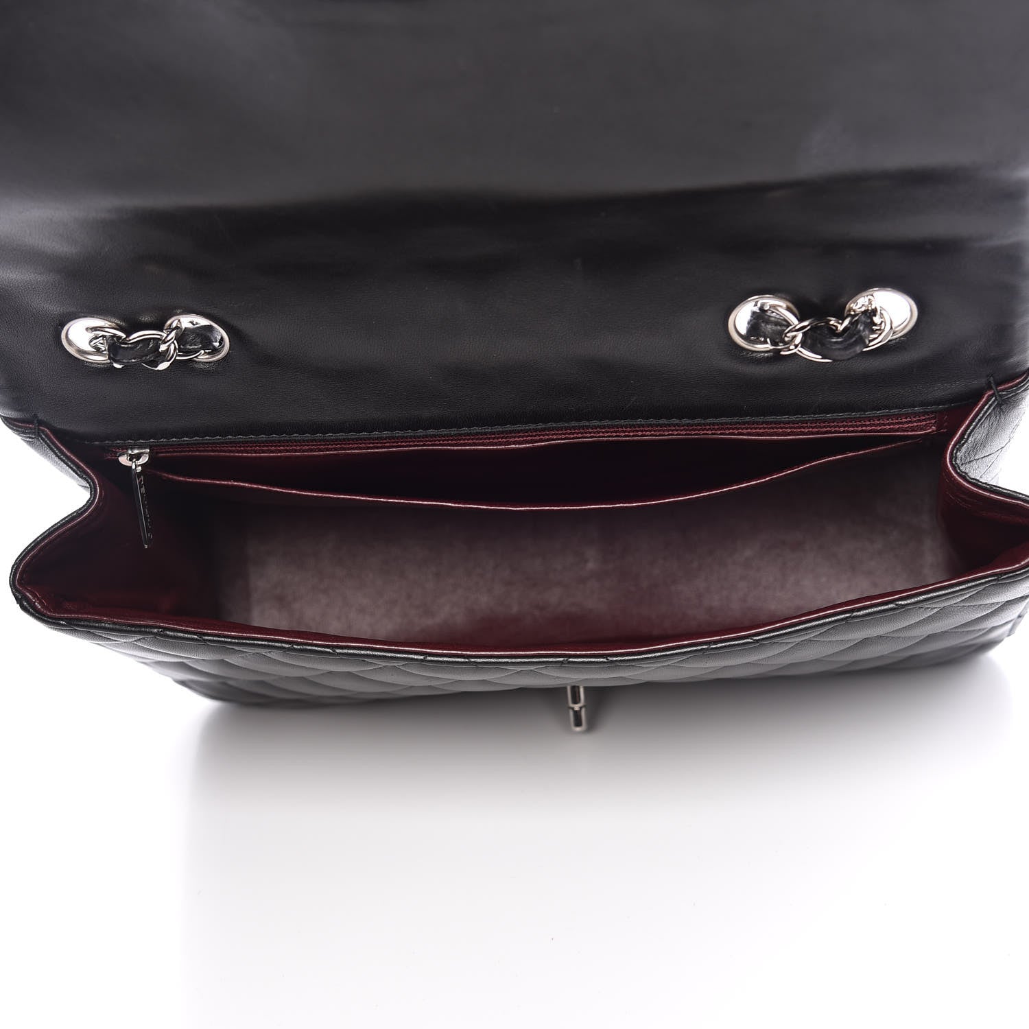 Chanel Lambskin Quilted Jumbo Single Flap Black 5 of 9