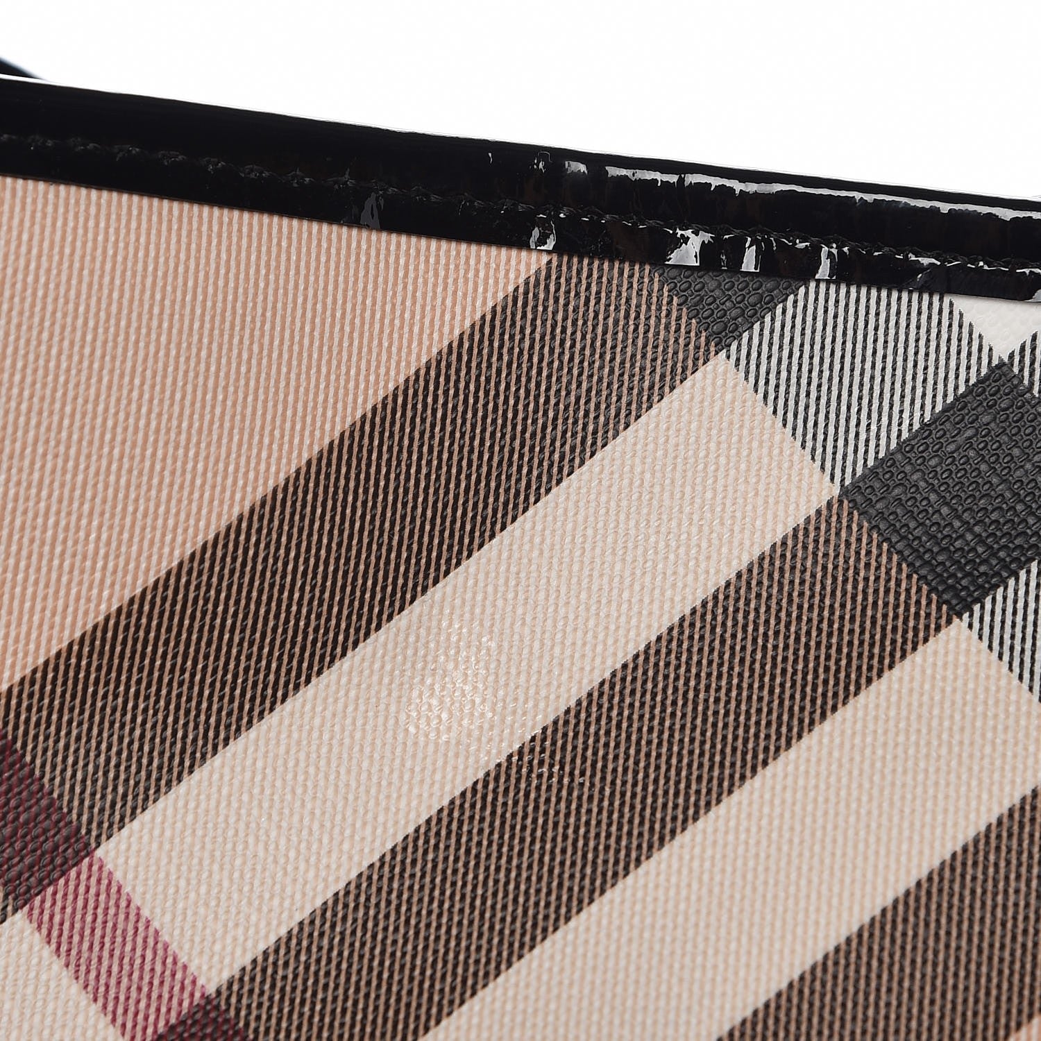 Burberry Patent Nova Check Small Bilmore Tote Black 9 of 9
