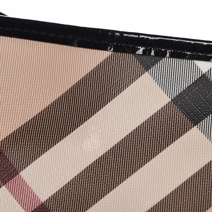 Burberry Patent Nova Check Small Bilmore Tote Black 9 of 9