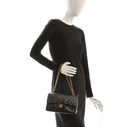 Chanel Lambskin Quilted Small Double Flap Black 2 of 7