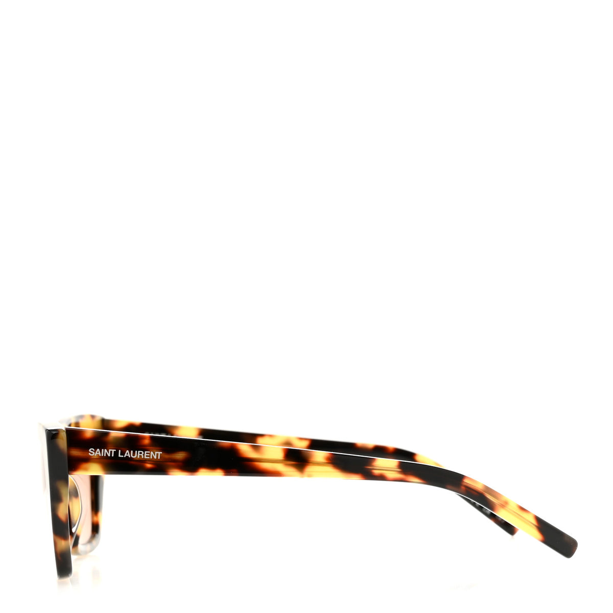 Saint Laurent Acetate Mica Cat Eye Sunglasses SL 276 Spotted Havana Brown 3 of 8