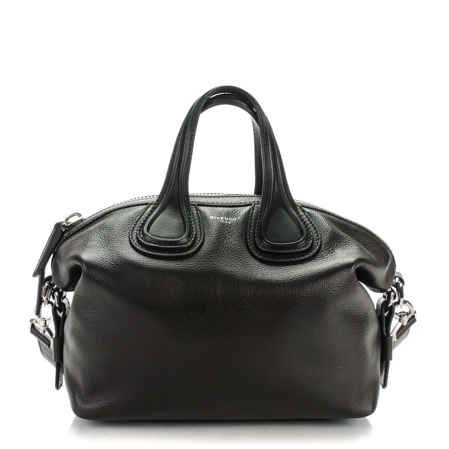 Pebbled Calfskin Small Nightingale Black