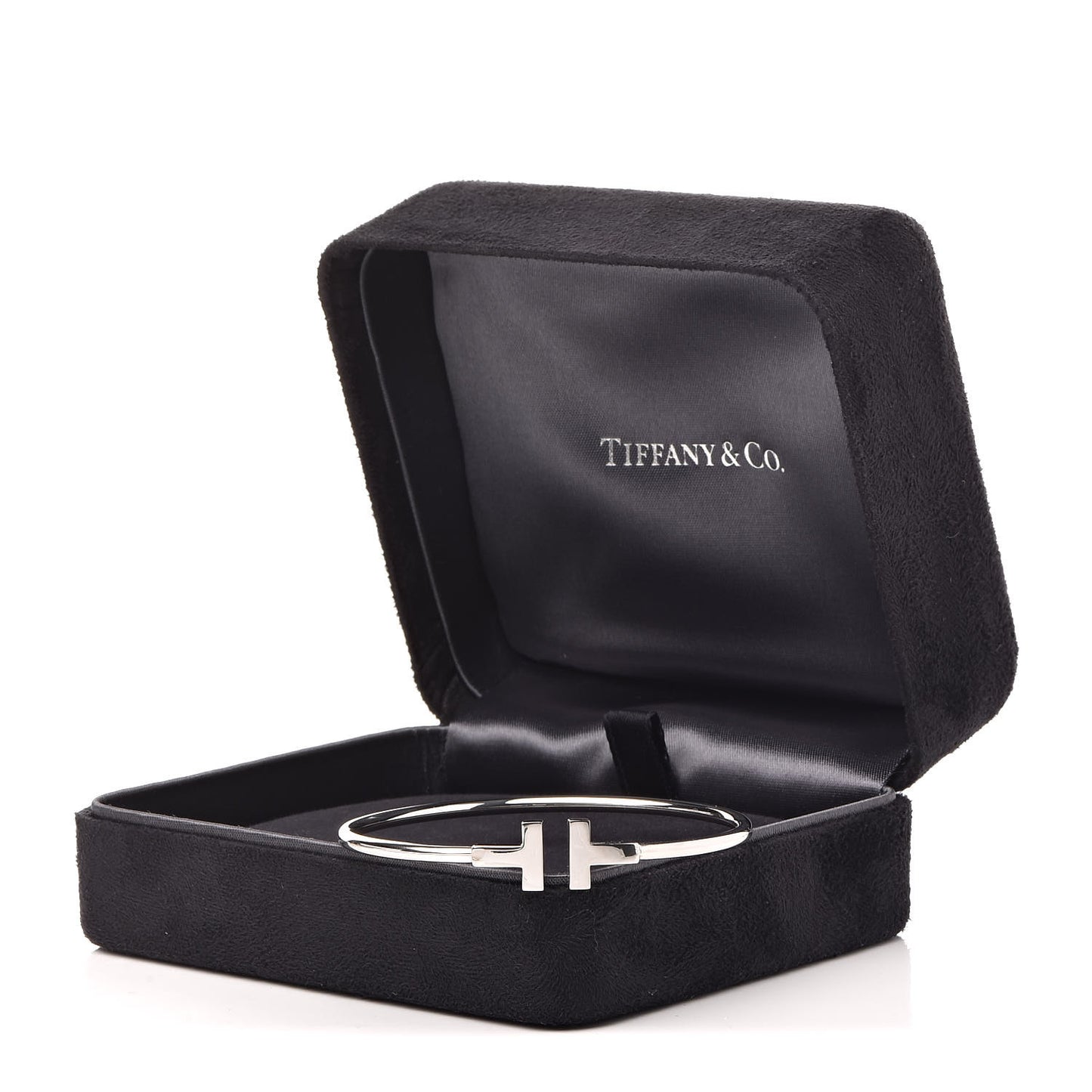 18K White Gold T Wire Bracelet