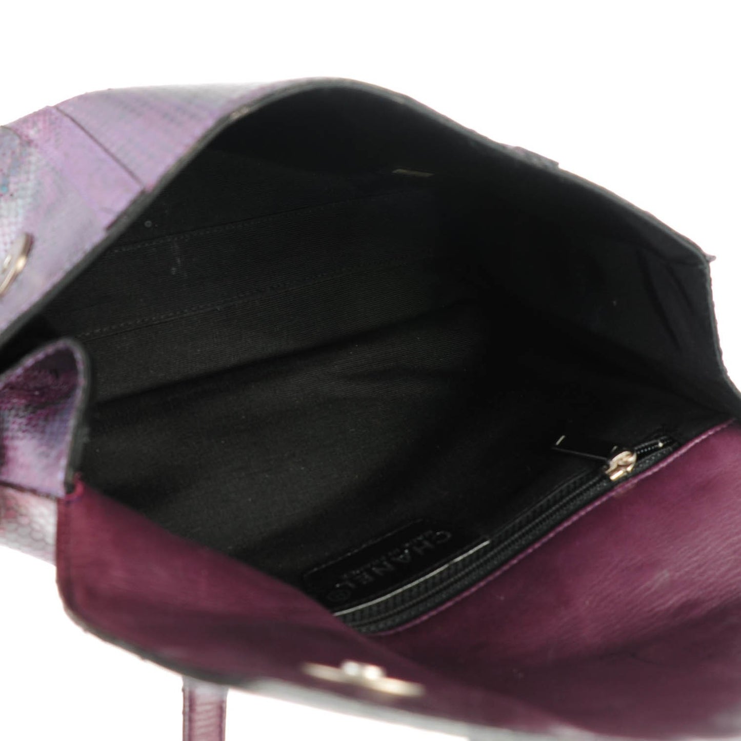 Iridescent Python Small CC Handbag Purple