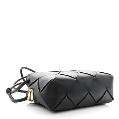 Bottega Veneta Lambskin Maxi Intrecciato Small Cassette Camera Bag Black 4 of 9