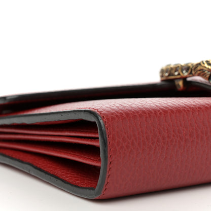 Gucci Calfskin Mini Dionysus Chain Wallet Hibiscus Red 10 of 16
