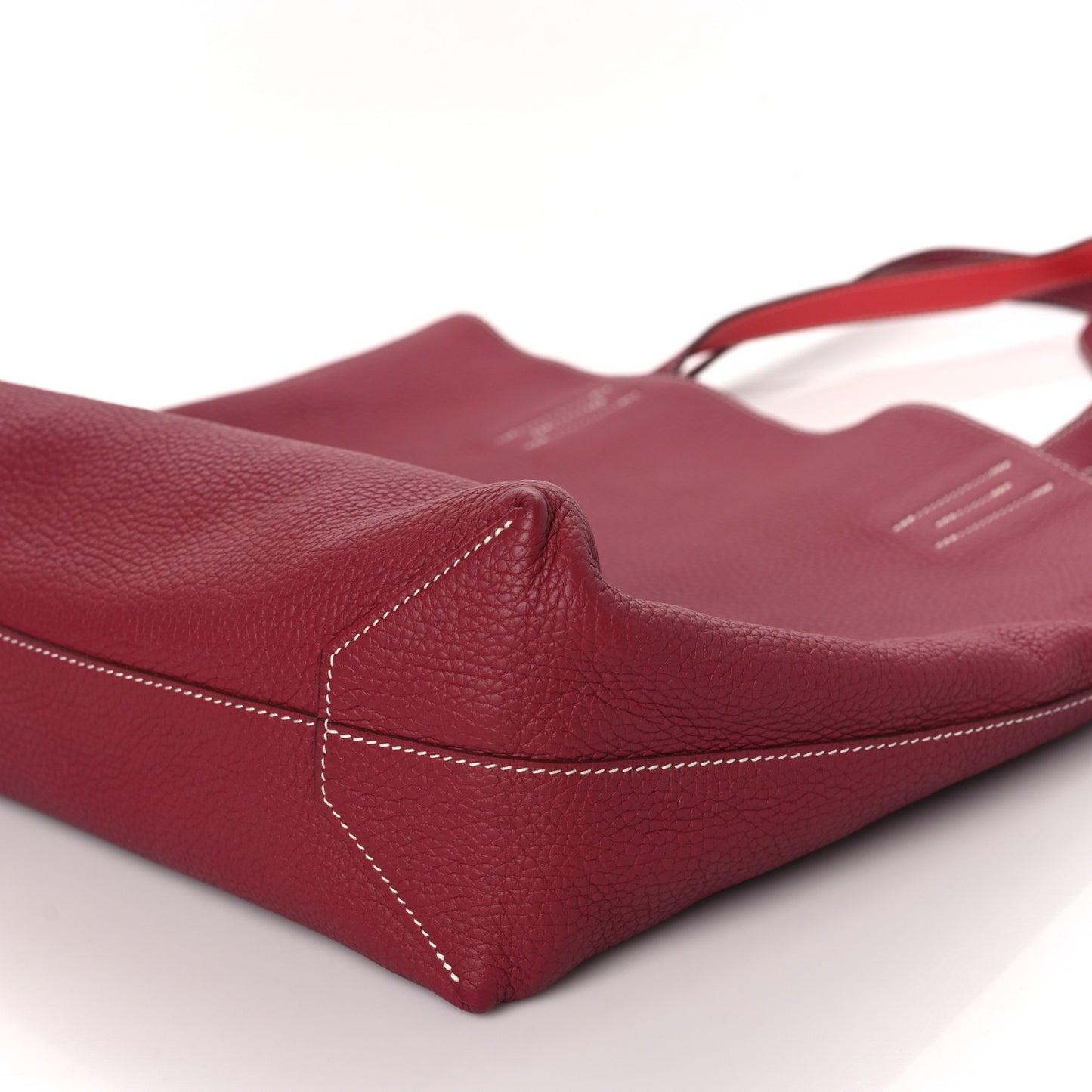 Taurillon Clemence Double Sens 36 Reversible Tote Rubis Bougainvillea