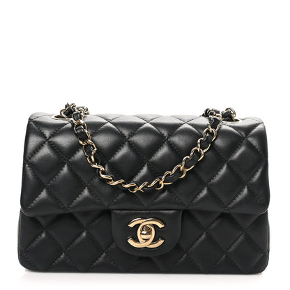 Chanel Lambskin Quilted Mini Rectangular Flap Black 1 of 10