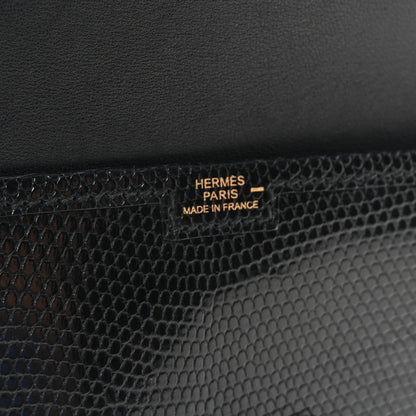 Hermes Lizard Mini Jige Elan Clutch Black 6 of 6