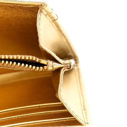 Prada Metallic Saffiano Wallet On Chain Platino 14 of 21