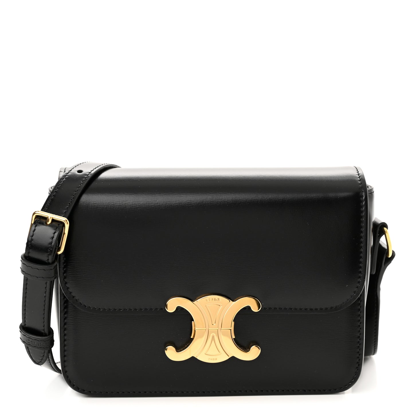 Shiny Calfskin Teen Triomphe Black
