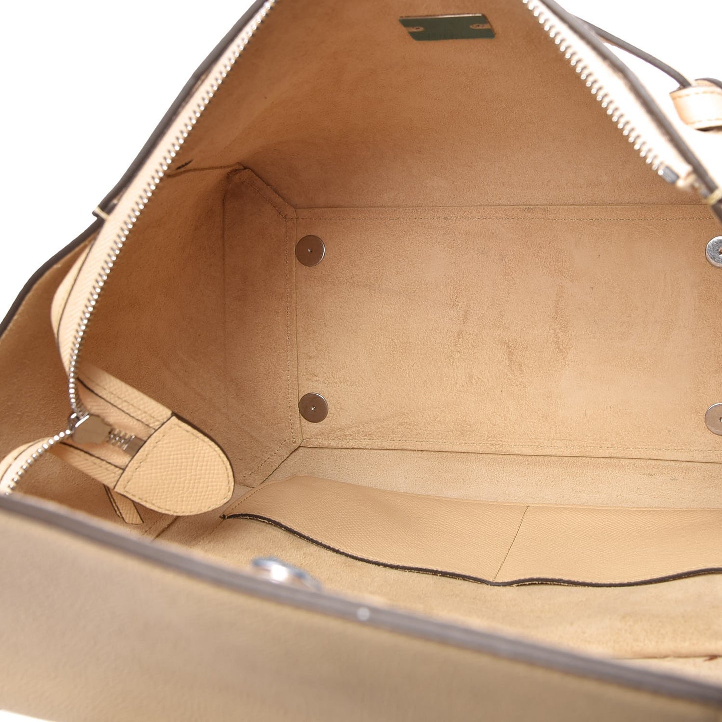 Drummed Calfskin Mini Belt Bag Cream