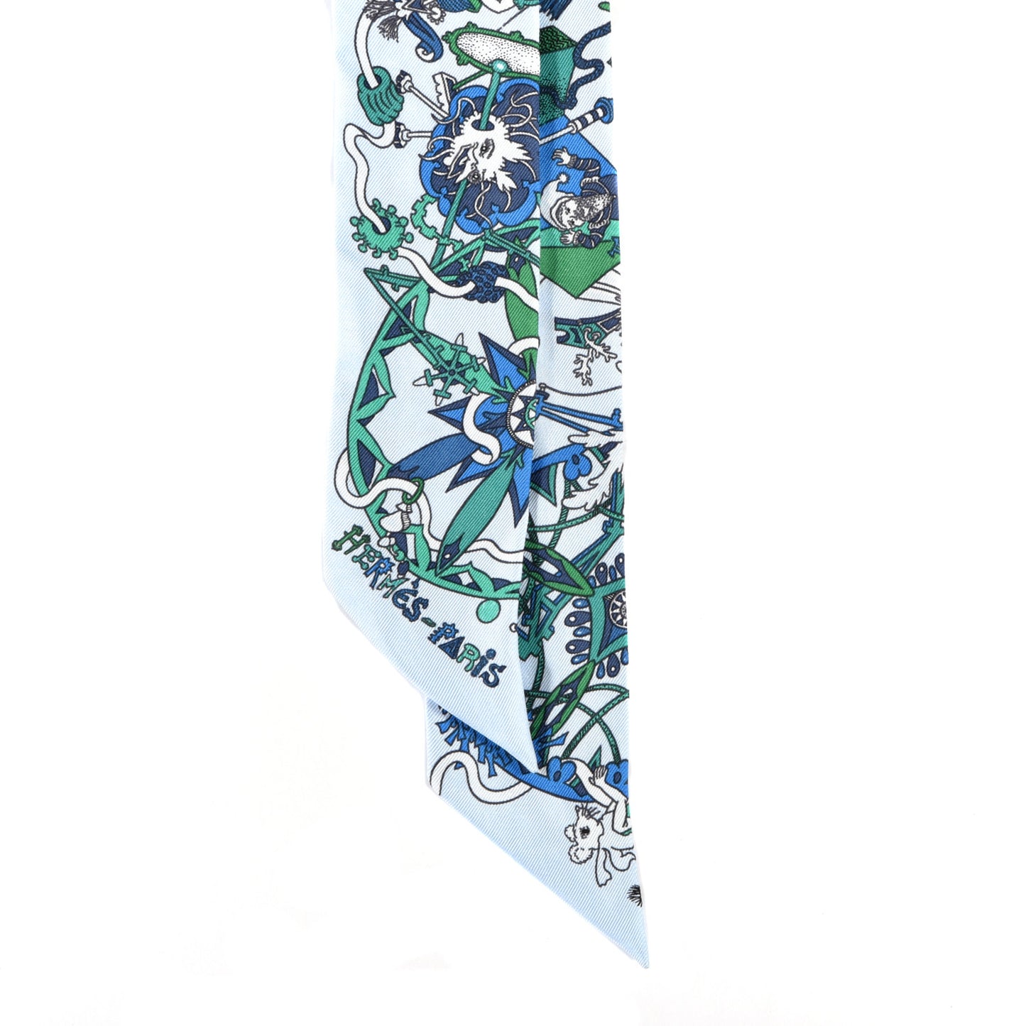 Silk La Folle Parade Twilly Bleu Ciel Vert Cobalt