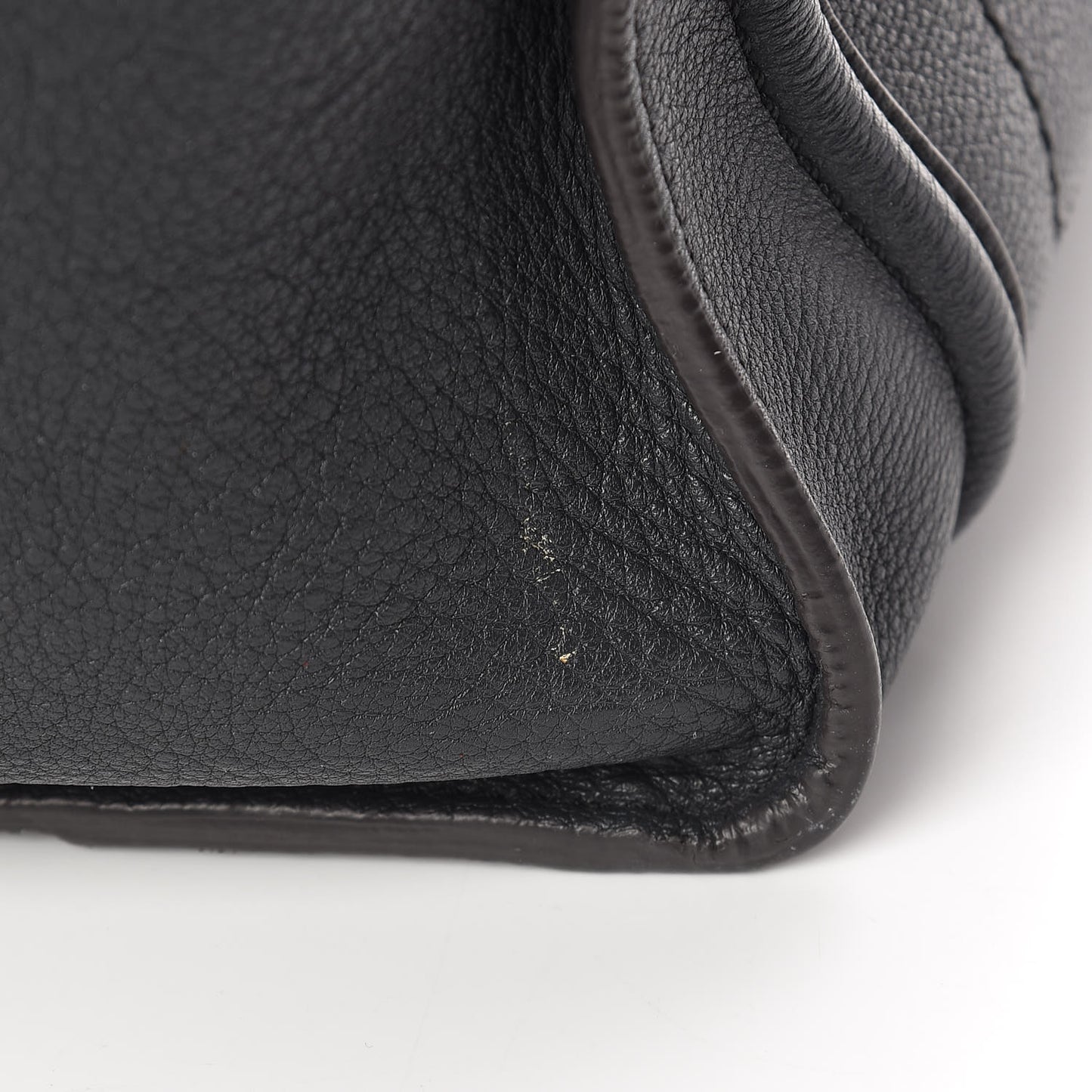 Drummed Calfskin Mini Luggage Anthracite