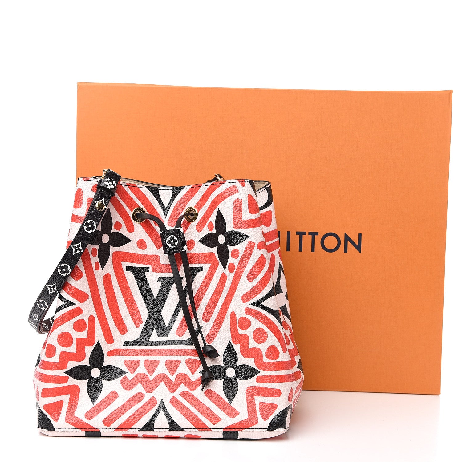 Louis Vuitton Monogram Giant Crafty NeoNoe MM Creme Rouge Black 7 of 7