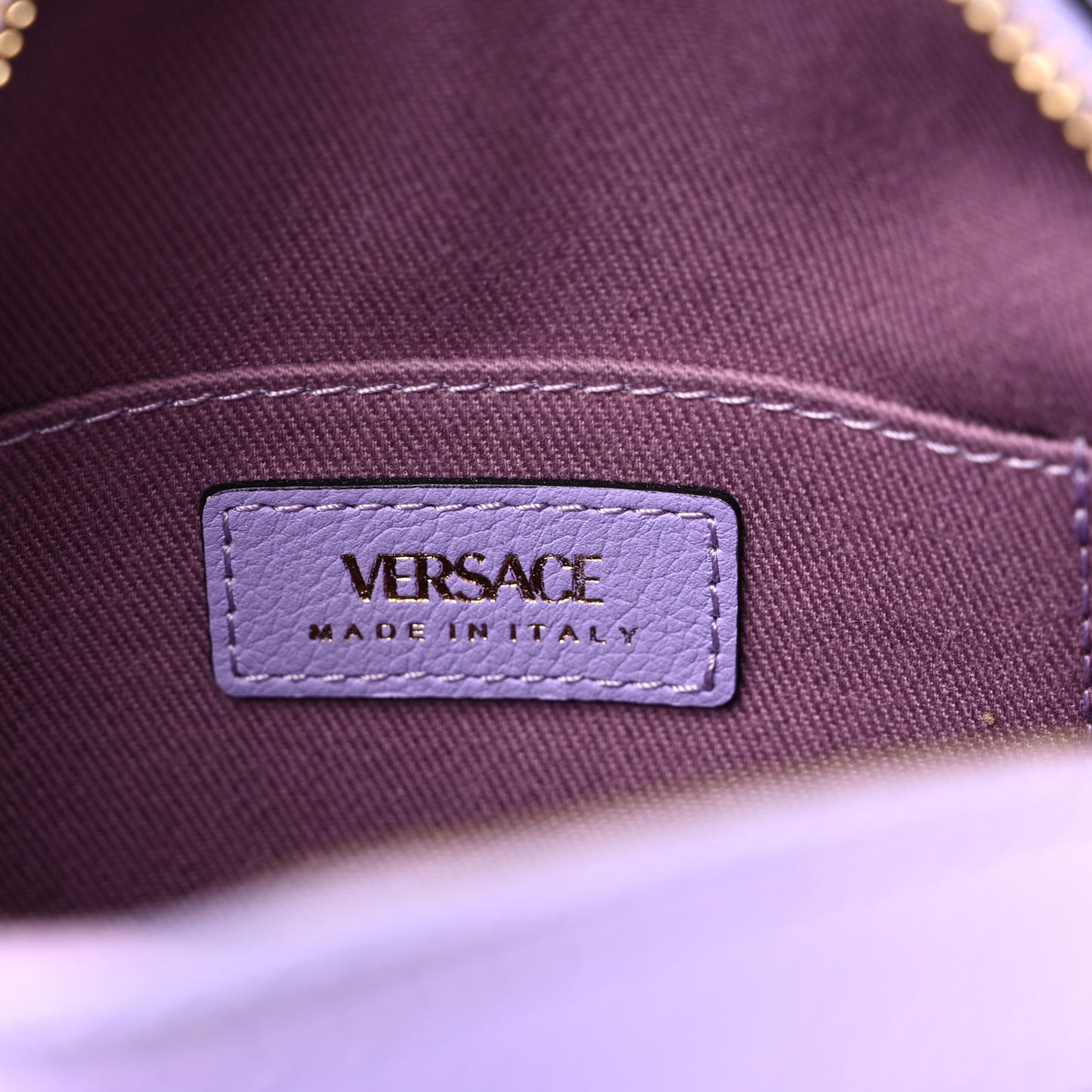 Calfskin La Medusa Round Camera Bag Lilac